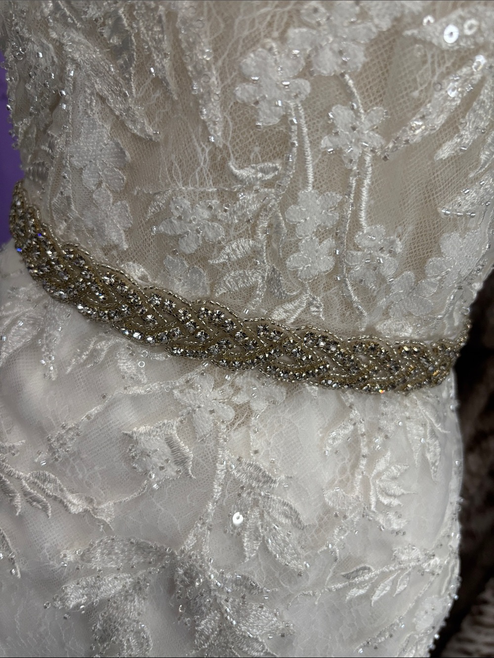 Embellished Gold Beaded Braided Belt - Women's Accessory